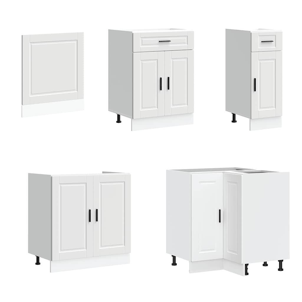 11 Piece Kitchen Cabinet Set Porto White Engineered Wood - Bargainia.com - 
