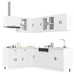 11 Piece Kitchen Cabinet Set Porto White Engineered Wood - Bargainia.com - 