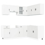 11 Piece Kitchen Cabinet Set Porto White Engineered Wood - Bargainia.com - 