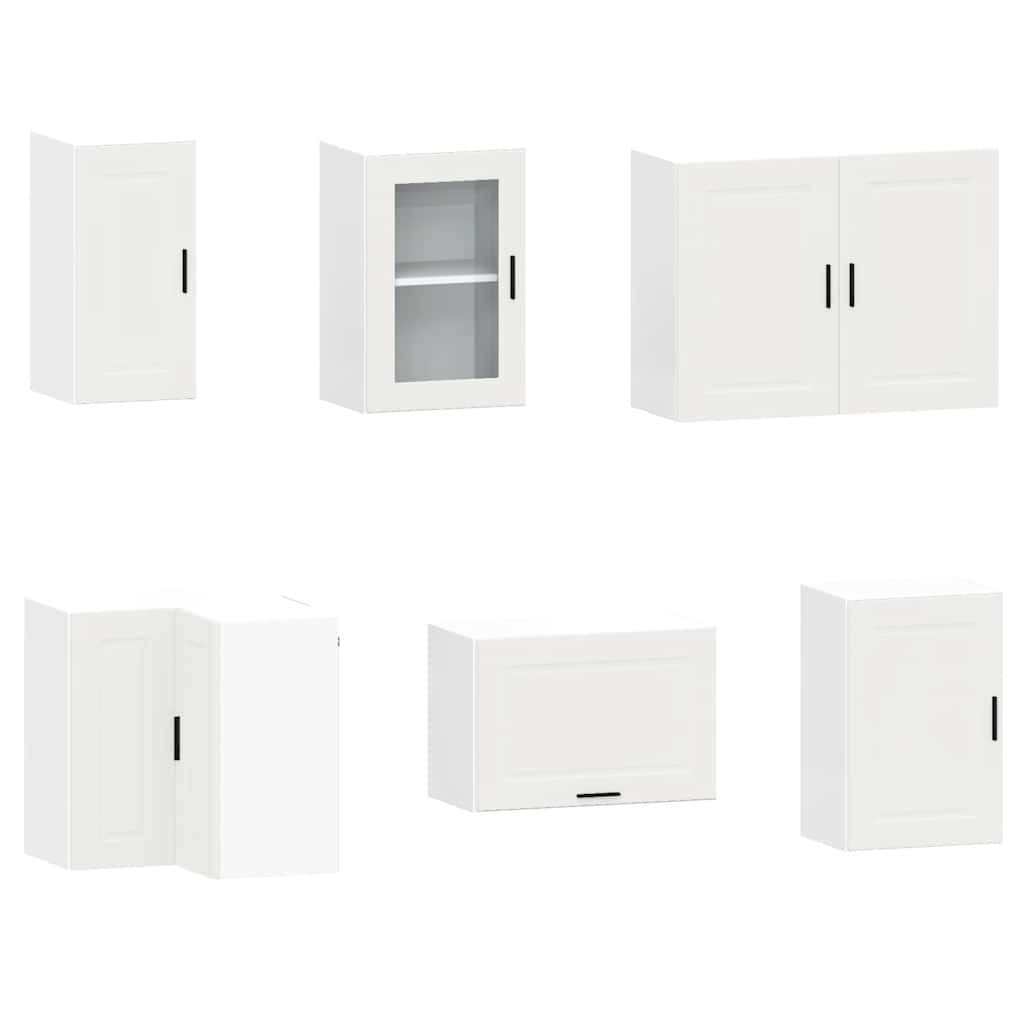 11 Piece Kitchen Cabinet Set Porto White Engineered Wood - Bargainia.com - 