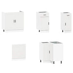11 Piece Kitchen Cabinet Set Porto White Engineered Wood - Bargainia.com - 