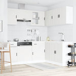 11 Piece Kitchen Cabinet Set Porto White Engineered Wood - Bargainia.com - 