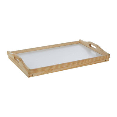White Top Pinewood Bed Tray with Folding Legs