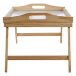 White Top Pinewood Bed Tray with Folding Legs