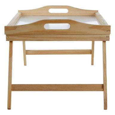 White Top Pinewood Bed Tray with Folding Legs