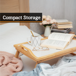 White Top Pinewood Bed Tray with Folding Legs