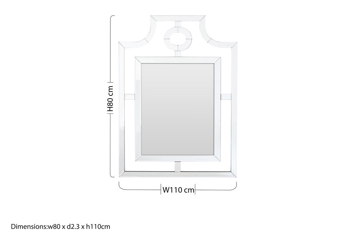 Nicolette Cut Out Design Silver Wall Mirror