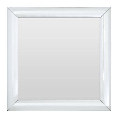 Petillo Thick Silver Frame Small Square Wall Mirror