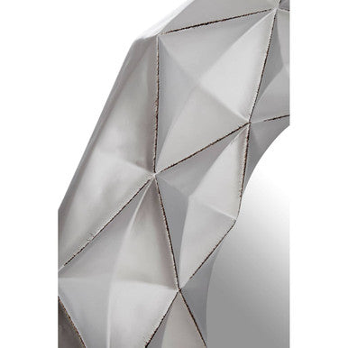 Hexa 3D Effect Light Silver Wall Mirror