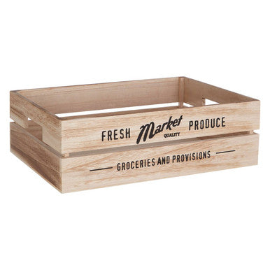 Naresso Natural Wood Set of 3 Provision Crates