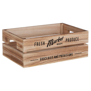 Naresso Natural Wood Set of 3 Provision Crates