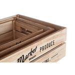 Naresso Natural Wood Set of 3 Provision Crates
