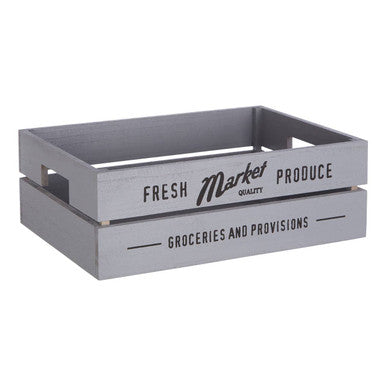 Naresso Grey Wood Set of 3 Provision Crates