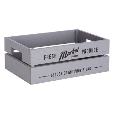 Naresso Grey Wood Set of 3 Provision Crates