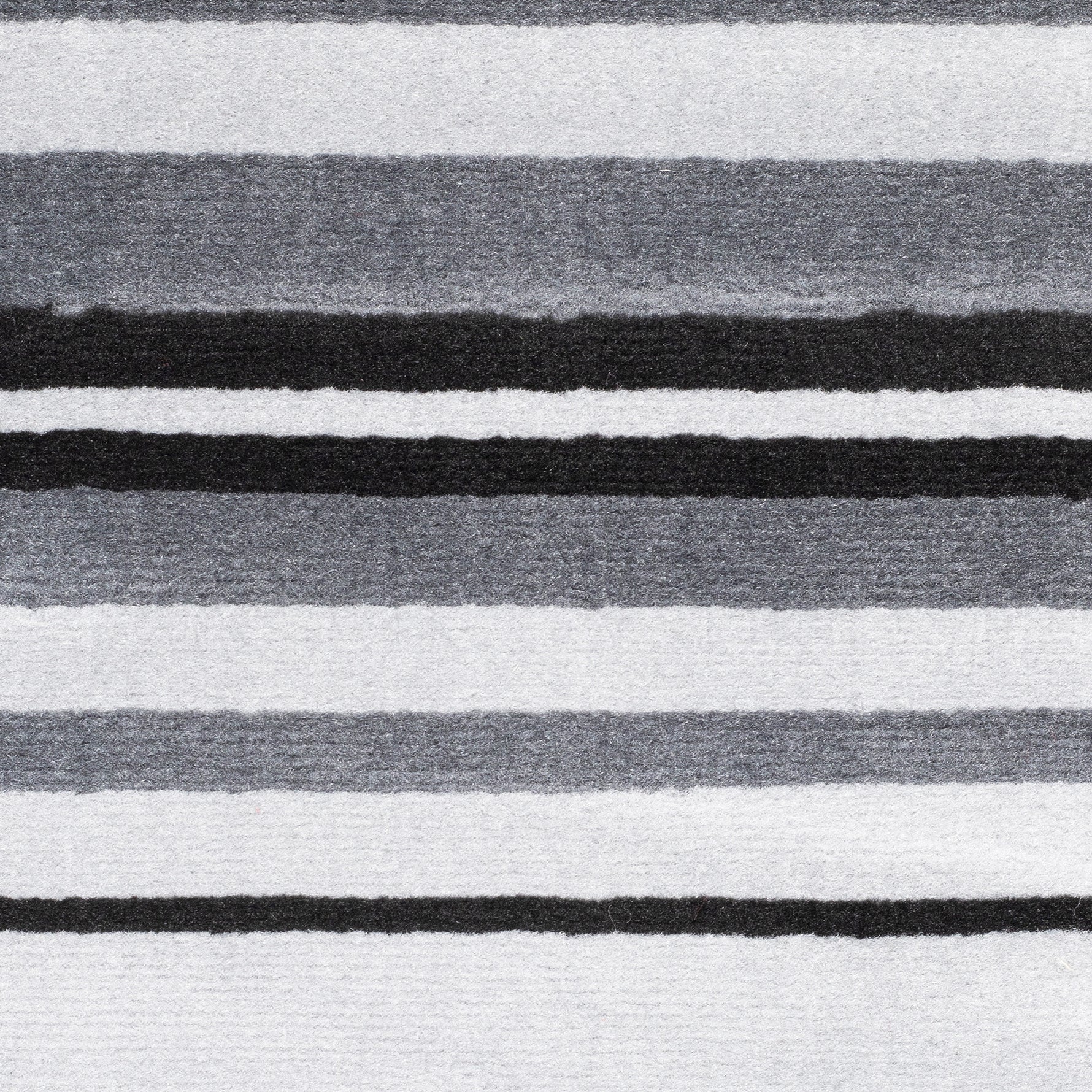 Grey Lines Striped Runner Rug | Hessian Backed Flexible Stair & Hallway Carpet Runner