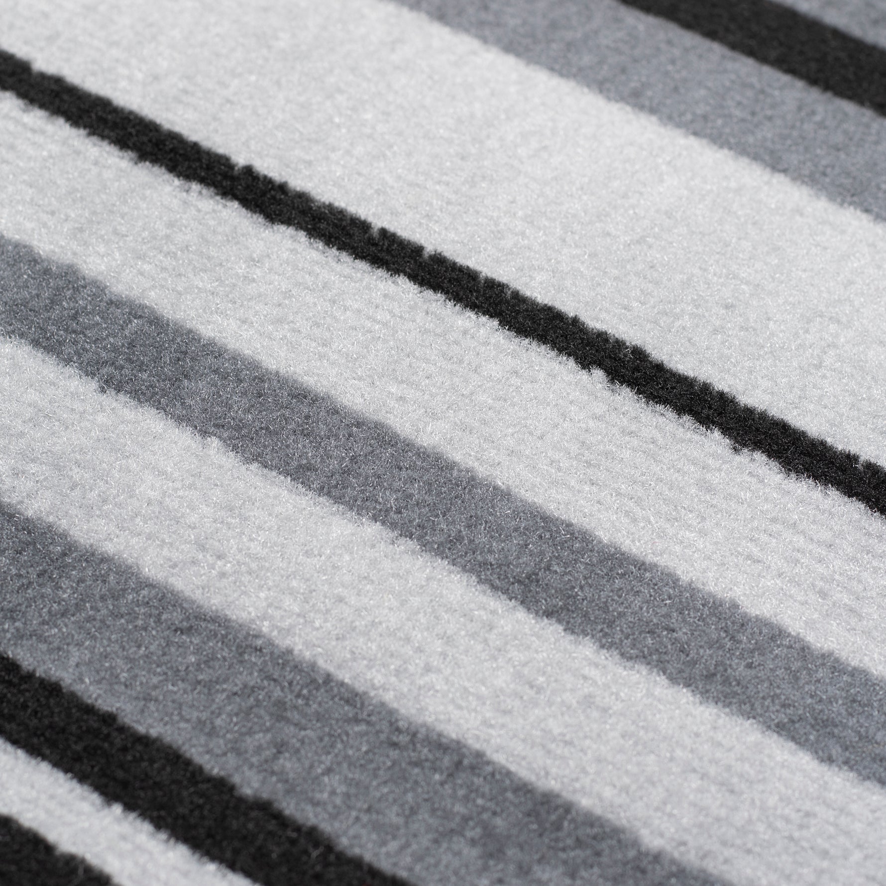 Grey Lines Striped Runner Rug | Hessian Backed Flexible Stair & Hallway Carpet Runner