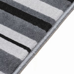 Grey Lines Striped Runner Rug | Hessian Backed Flexible Stair & Hallway Carpet Runner