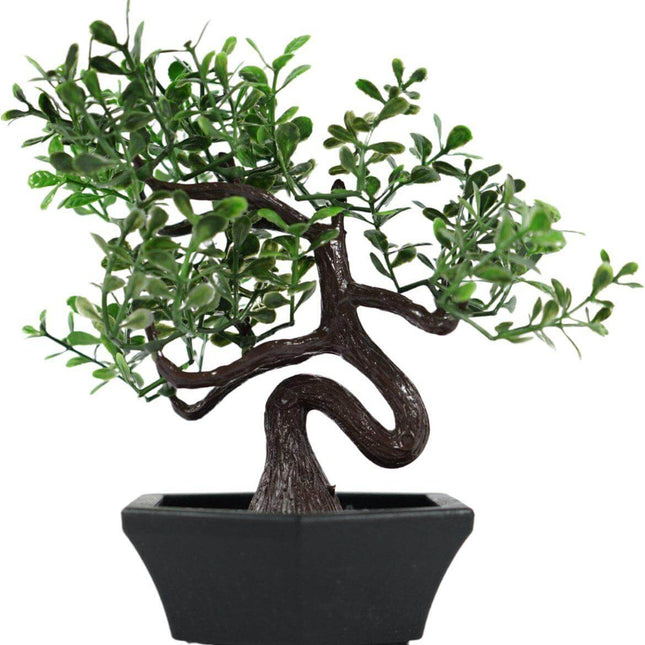 Mini Table Top Artificial Bonsai Tree In Pot 12cm Clearance