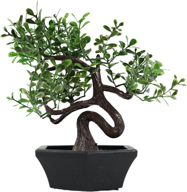 Mini Table Top Artificial Bonsai Tree In Pot 12cm-4038732022317-Bargainia.com