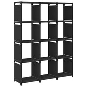 12 - Cube Display Shelf Black 103x30x141 cm Fabric - Bargainia.com - 8720286042717 - 322614