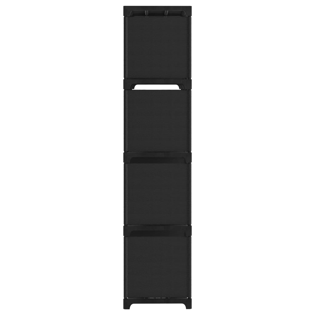 12 - Cube Display Shelf Black 103x30x141 cm Fabric - Bargainia.com - 