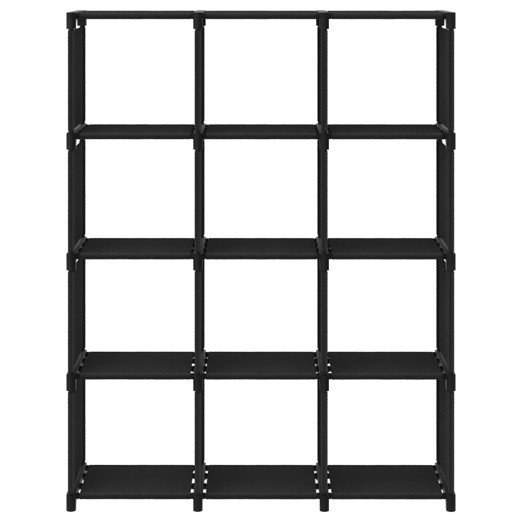 12 - Cube Display Shelf Black 103x30x141 cm Fabric - Bargainia.com - 8720286042717 - 322614