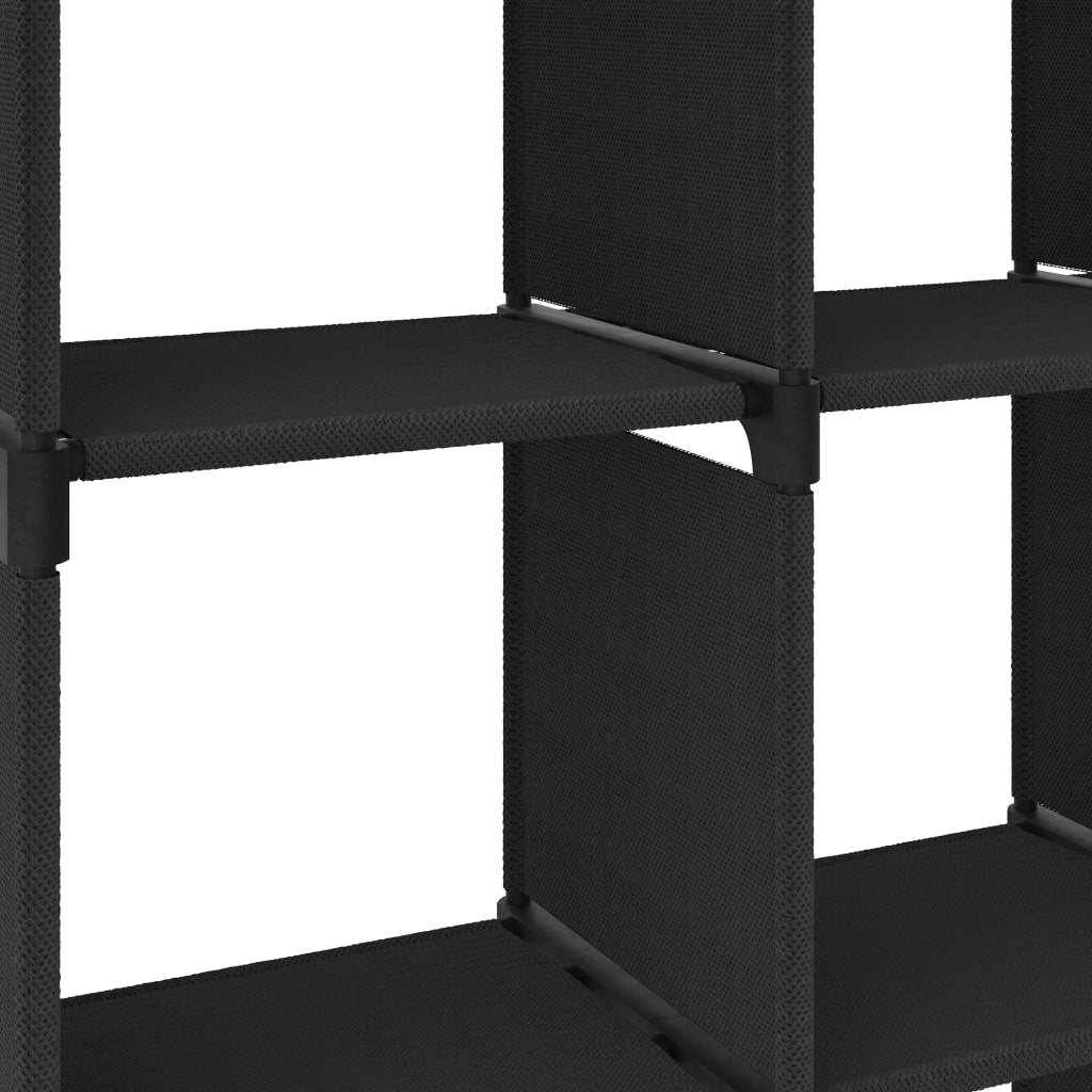 12 - Cube Display Shelf Black 103x30x141 cm Fabric - Bargainia.com - 8720286042717 - 322614