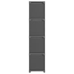 12 - Cube Display Shelf with Boxes Grey 103x30x141 cm Fabric - Bargainia.com - 