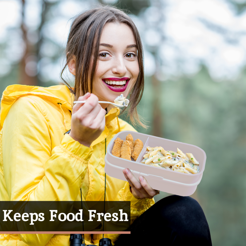 Grub Tub Light Pink Lunch Box With Cutlery