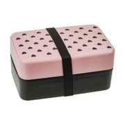 Grub Tub Light Pink Hearts Lunch Box With Cutlery