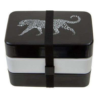 Grub Tub Leopard Lunch Box With Cutlery