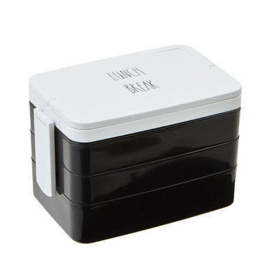 Grub Tub Black Lunch Box With Cutlery