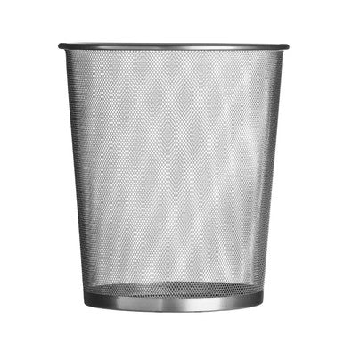Den Large Matt Silver Mesh Waste Paper Basket