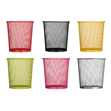 Den Small Matt Silver Mesh Waste Paper Basket