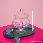 Olivia Clear Glass Candy Small Storage Jar