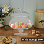Olivia Clear Glass Candy Small Storage Jar