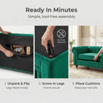 Chesterfield Velvet Sofa Suite, Emerald Green, 3 Piece Set with Armchair, 2 Seater and 3 Seater, Button Back