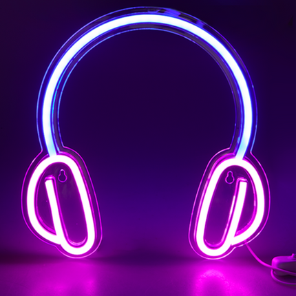 Headphone Neon Light Sign