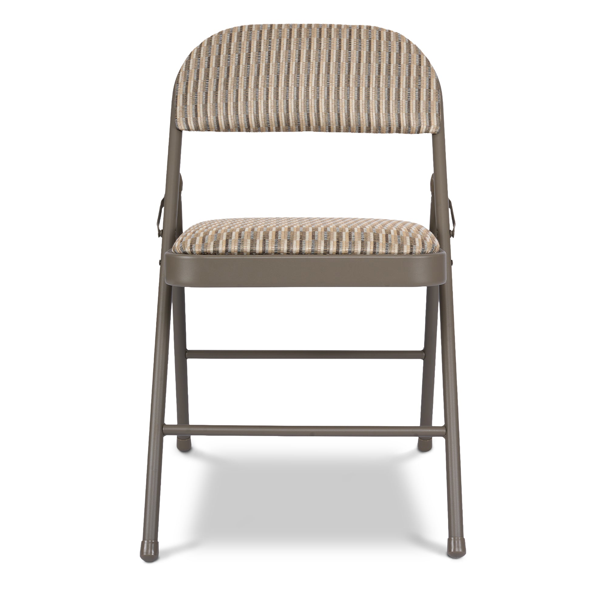 Folding Fabric Office Dining Chair - Grey / Beige