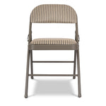 Folding Fabric Office Dining Chair - Grey / Beige