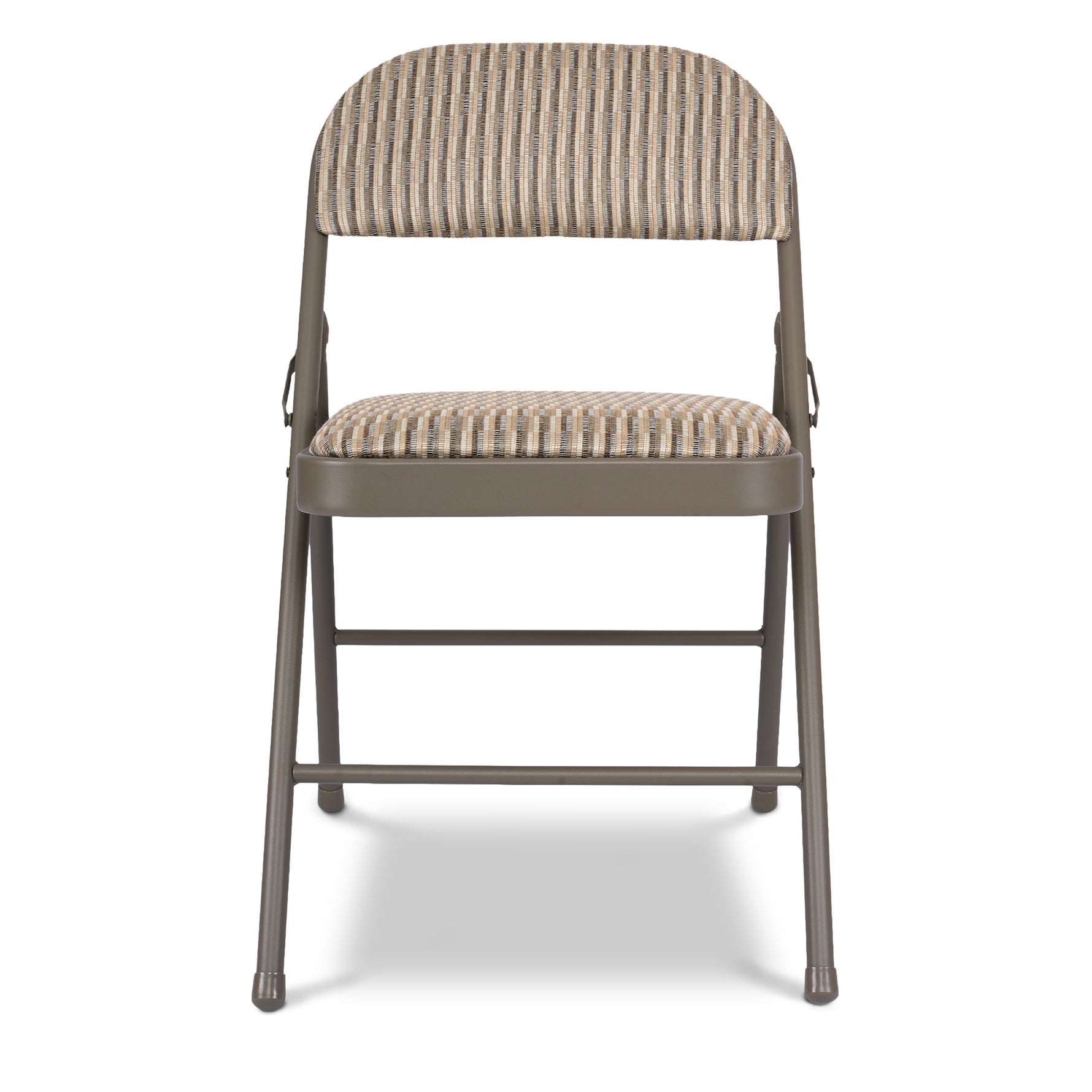 Folding Fabric Office Dining Chair - Grey / Beige