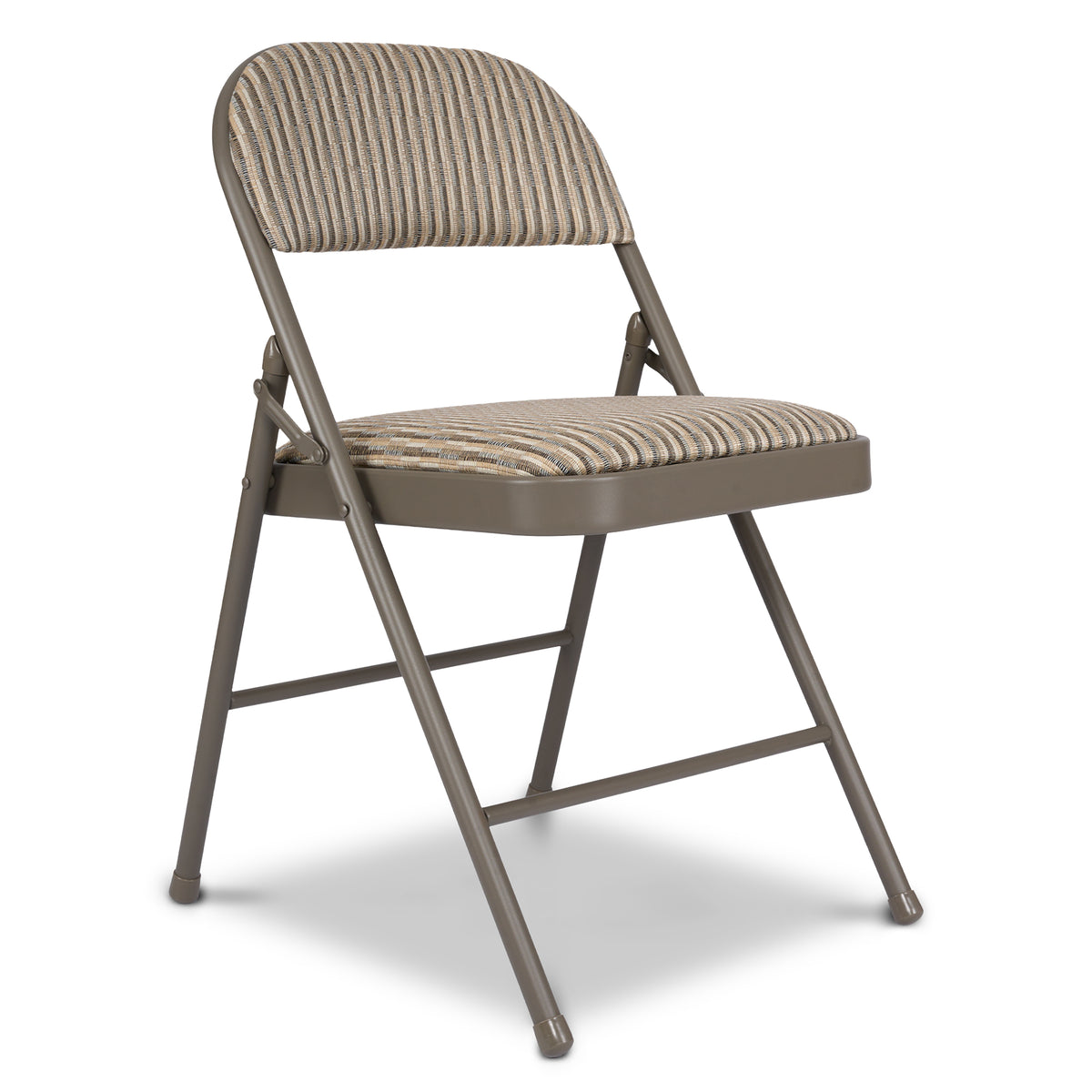 Folding Fabric Office Dining Chair - Grey / Beige