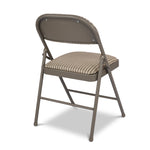 Folding Fabric Office Dining Chair - Grey / Beige