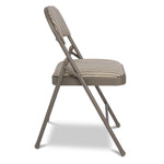 Folding Fabric Office Dining Chair - Grey / Beige