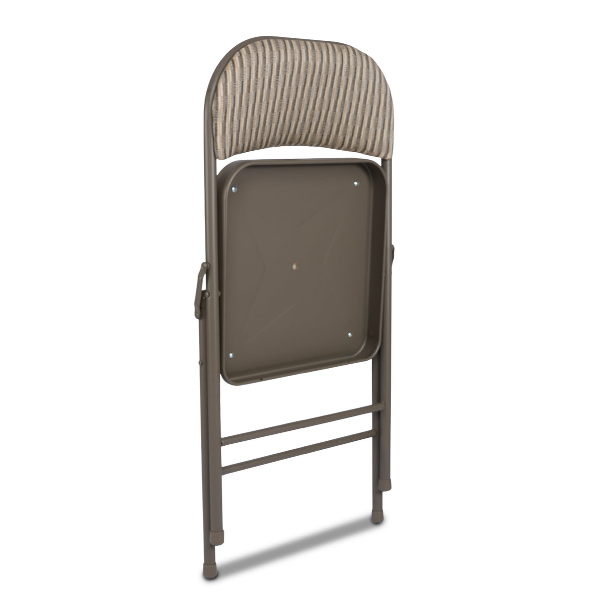 Folding Fabric Office Dining Chair - Grey / Beige