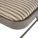 Folding Fabric Office Dining Chair - Grey / Beige