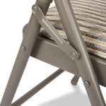Folding Fabric Office Dining Chair - Grey / Beige