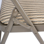Folding Fabric Office Dining Chair - Grey / Beige