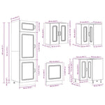 14 Piece Kitchen Cabinet Set Kalmar Old Wood Engineered Wood - Bargainia.com - 