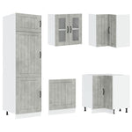 14 Piece Kitchen Cabinet Set Lucca Concrete Grey Engineered Wood - Bargainia.com - 